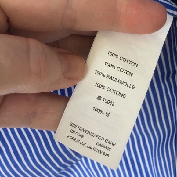 J. Crew Blue White Striped Classic Blazer Size 6 - Picture 5 of 6